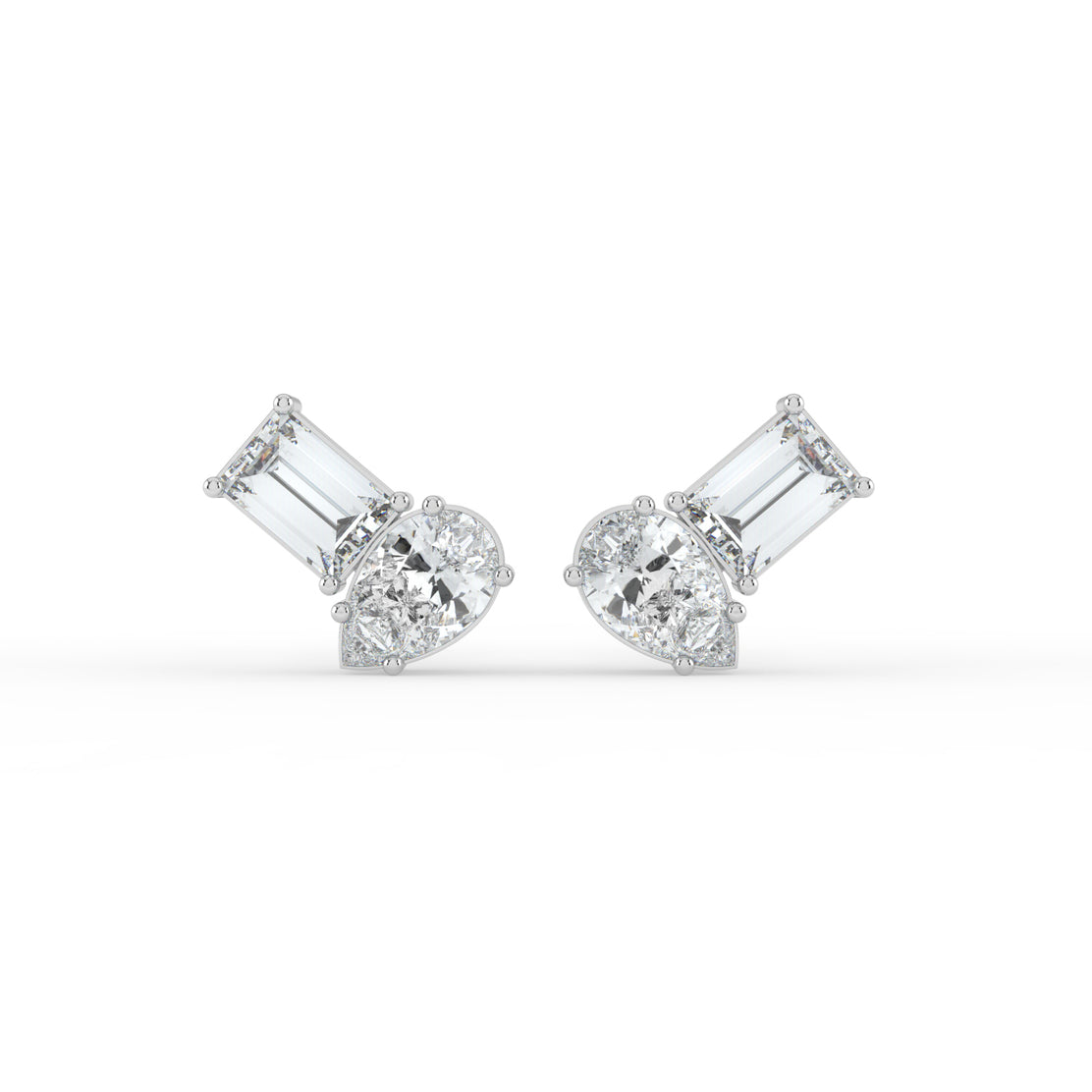 Gema Dual Stone Lab Diamond Studs