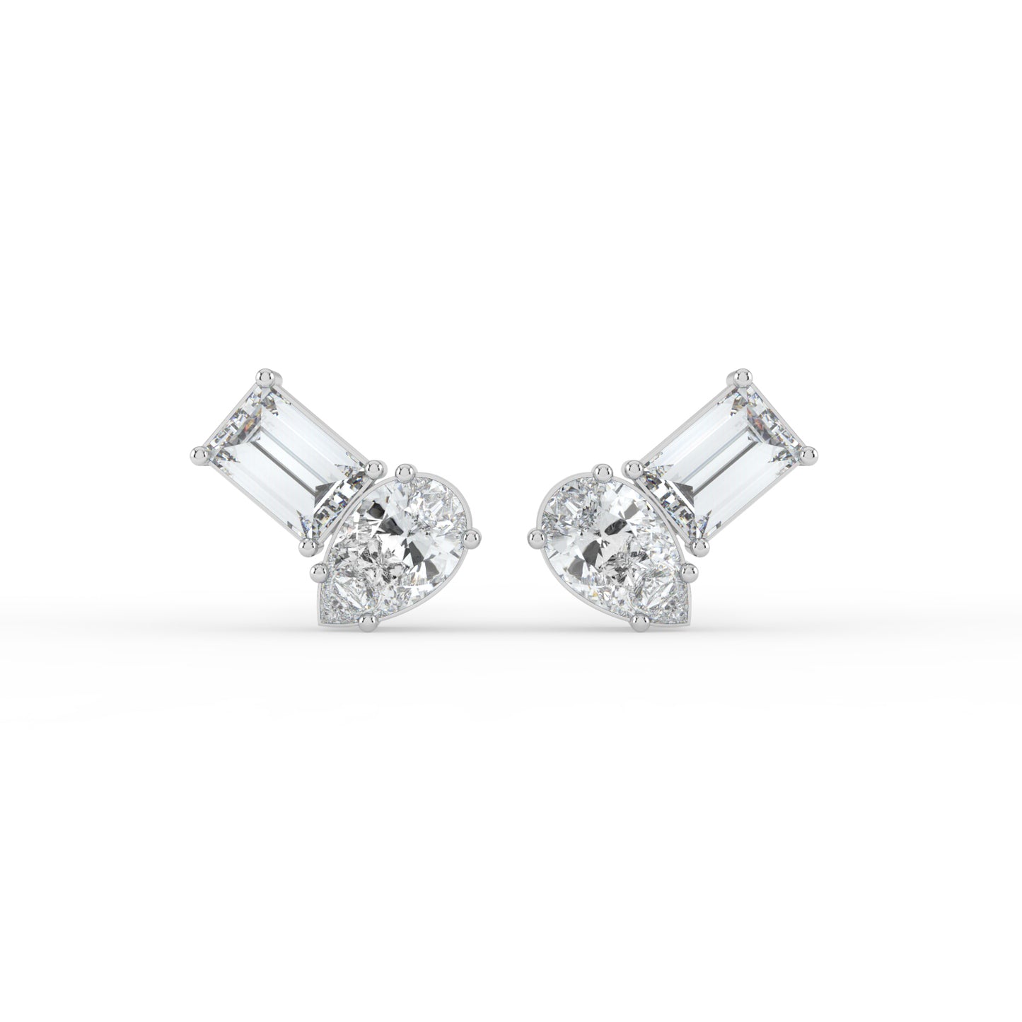 Gema Dual Stone Lab Diamond Studs