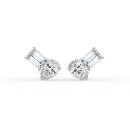 Gema Dual Stone Lab Diamond Studs