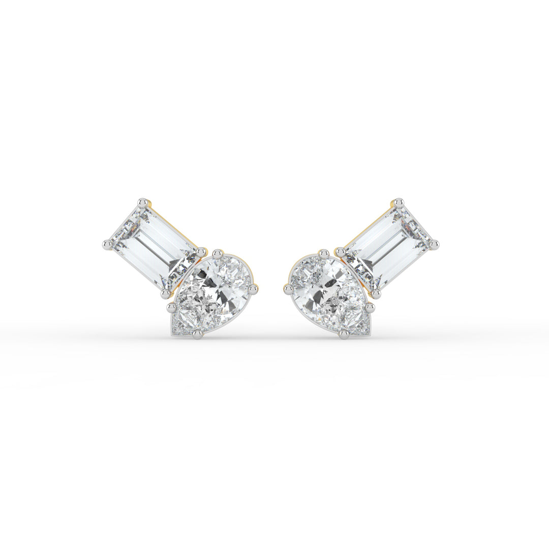 Gema Dual Stone Lab Diamond Studs