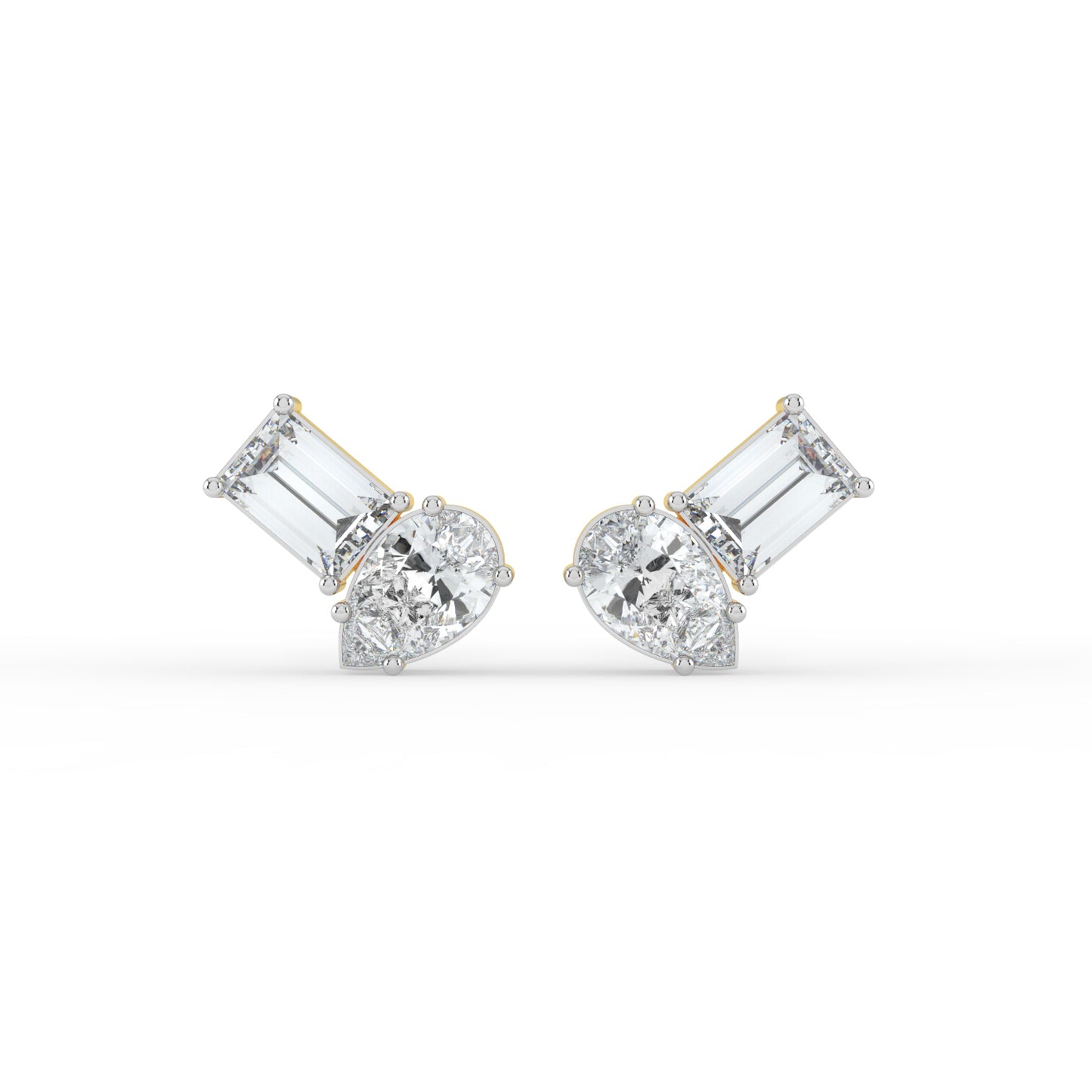 Gema Dual Stone Lab Diamond Studs