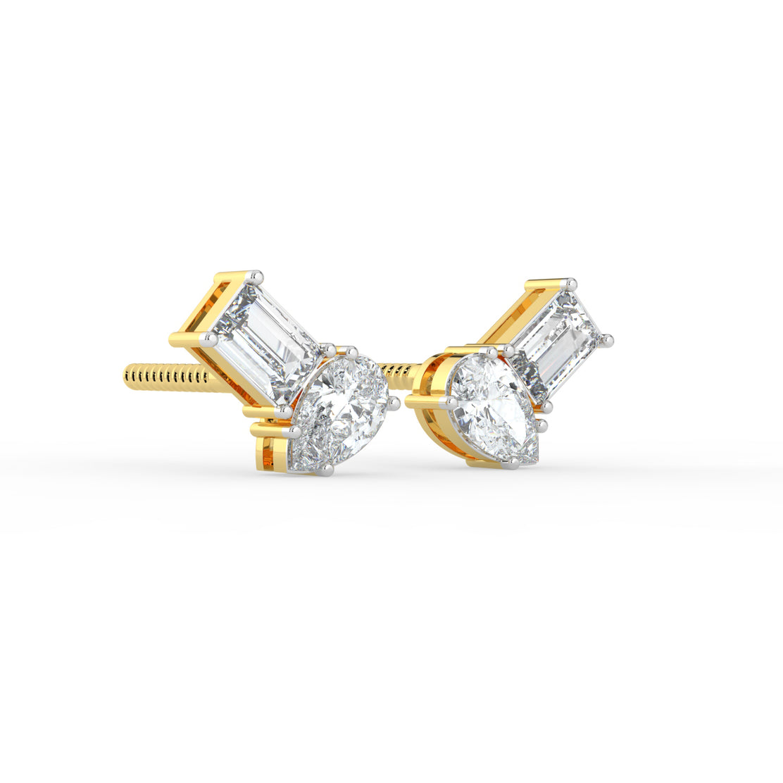 Gema Dual Stone Lab Diamond Studs