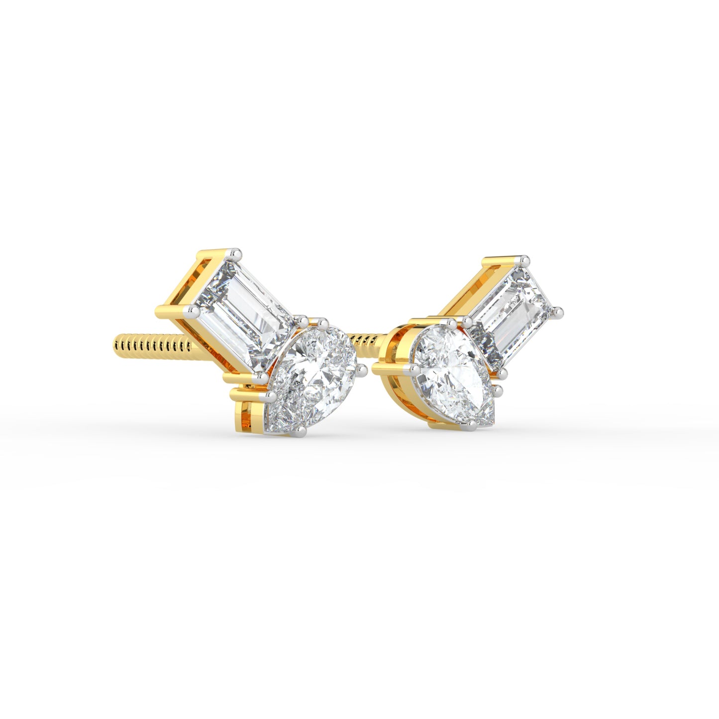 Gema Dual Stone Lab Diamond Studs