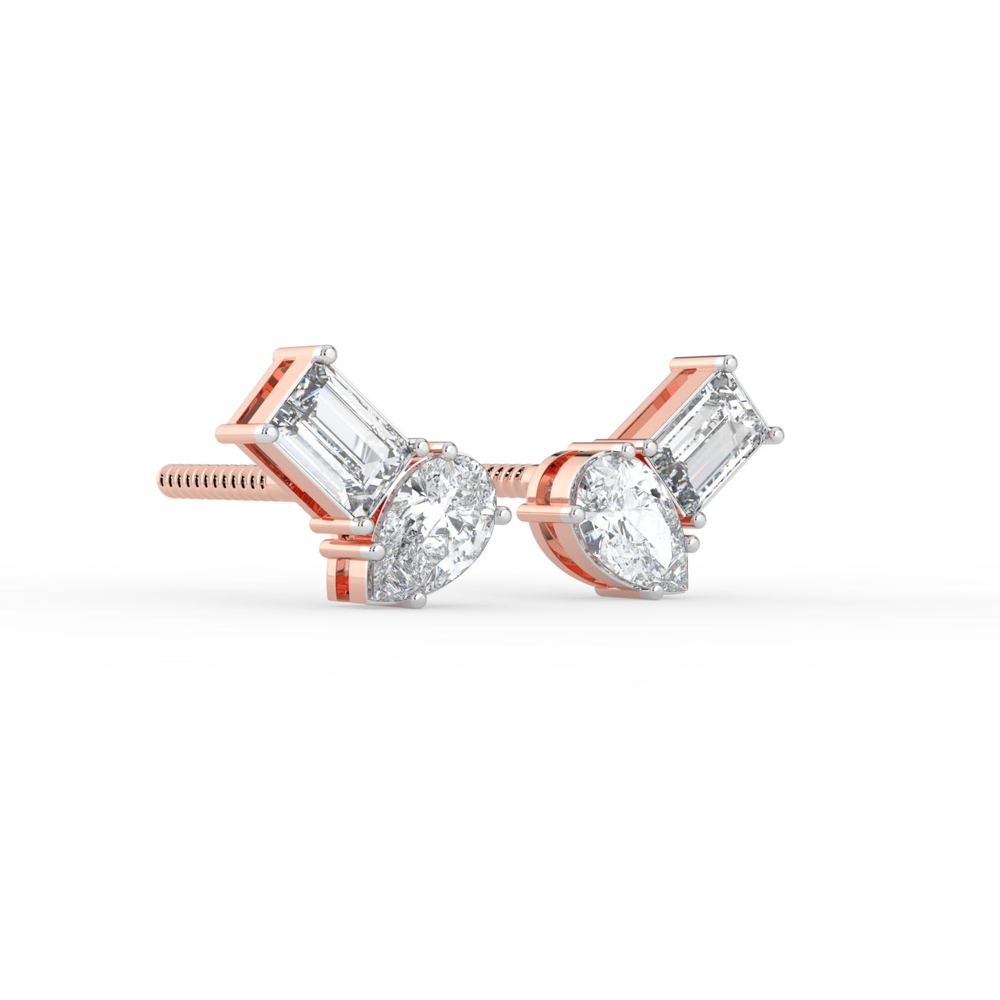 Gema Dual Stone Lab Diamond Studs