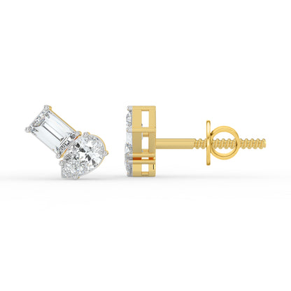 Gema Dual Stone Lab Diamond Studs