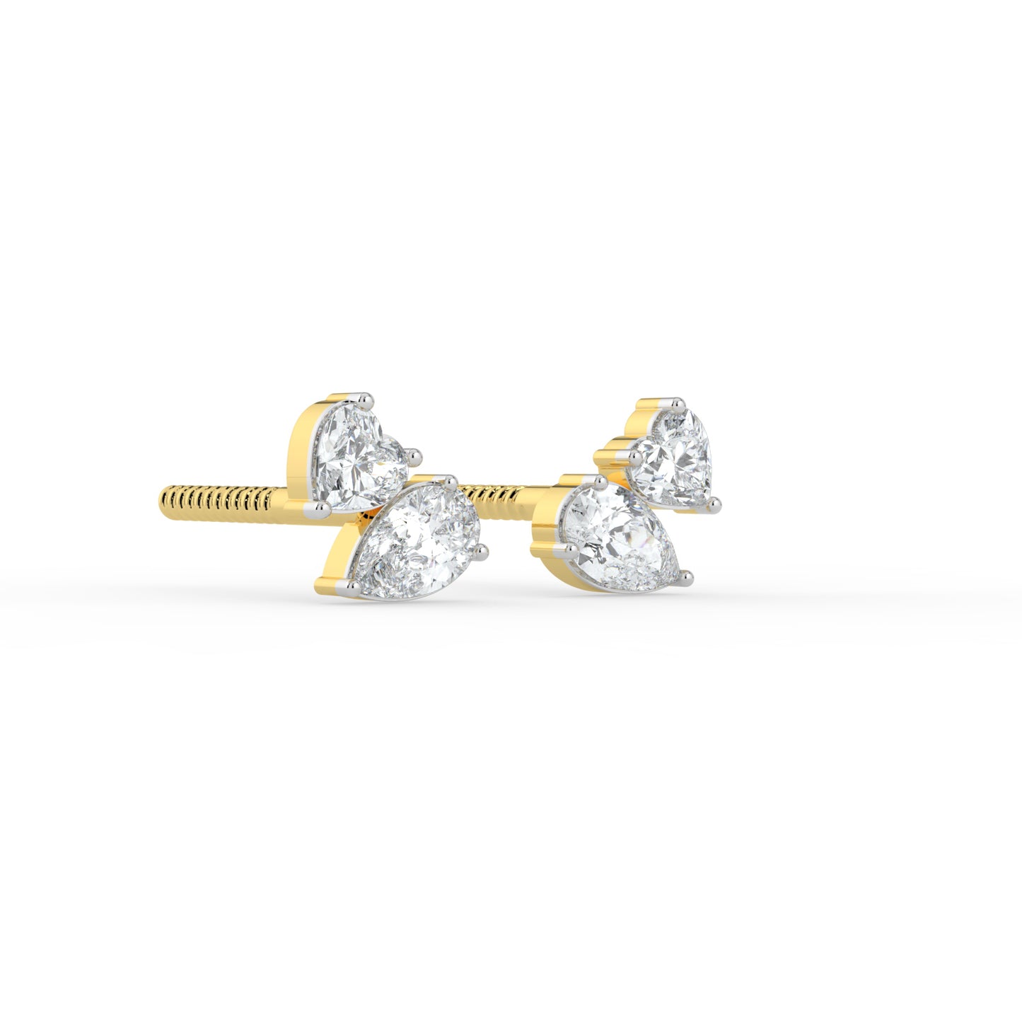 Heart and Pear Duo Studs