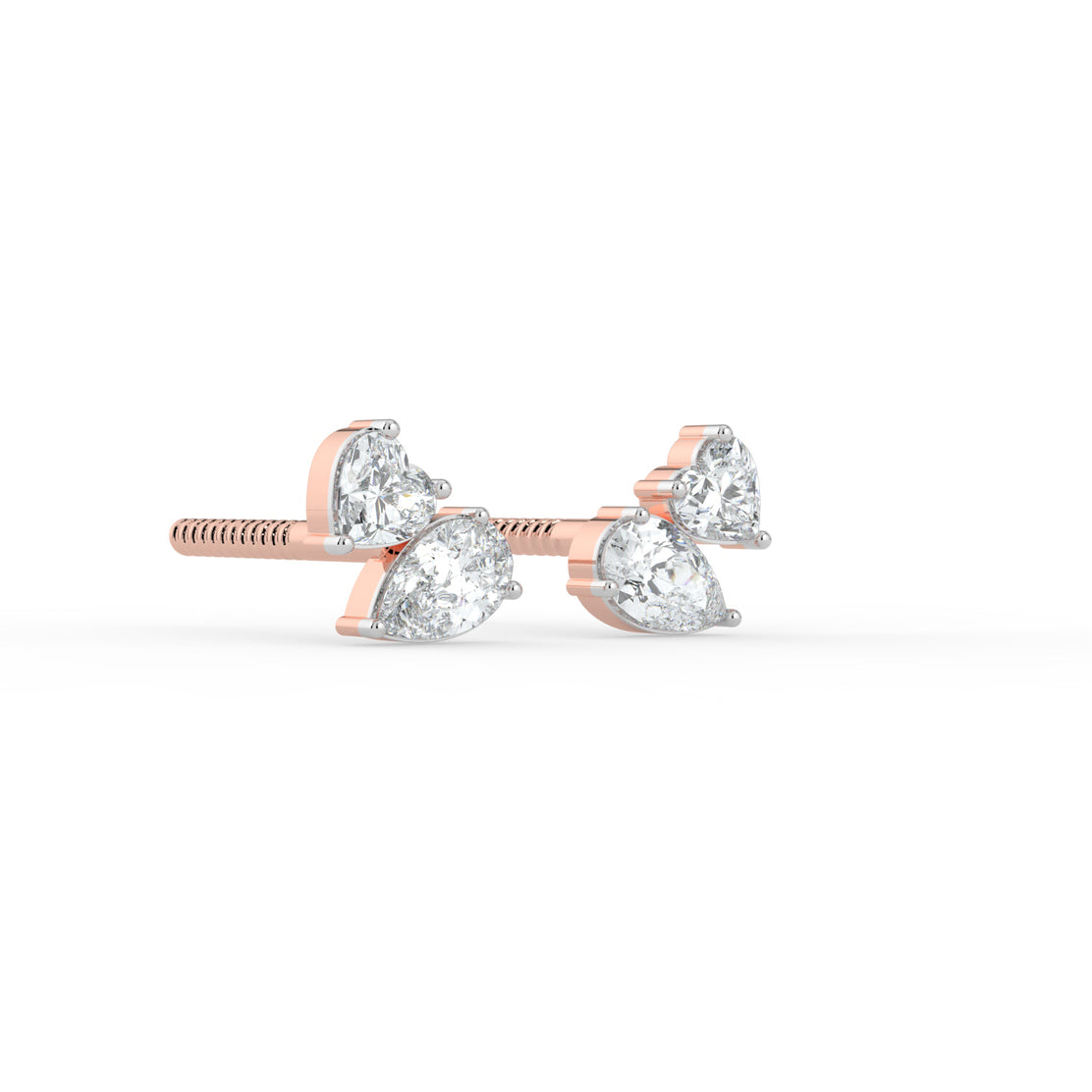 Heart and Pear Duo Studs