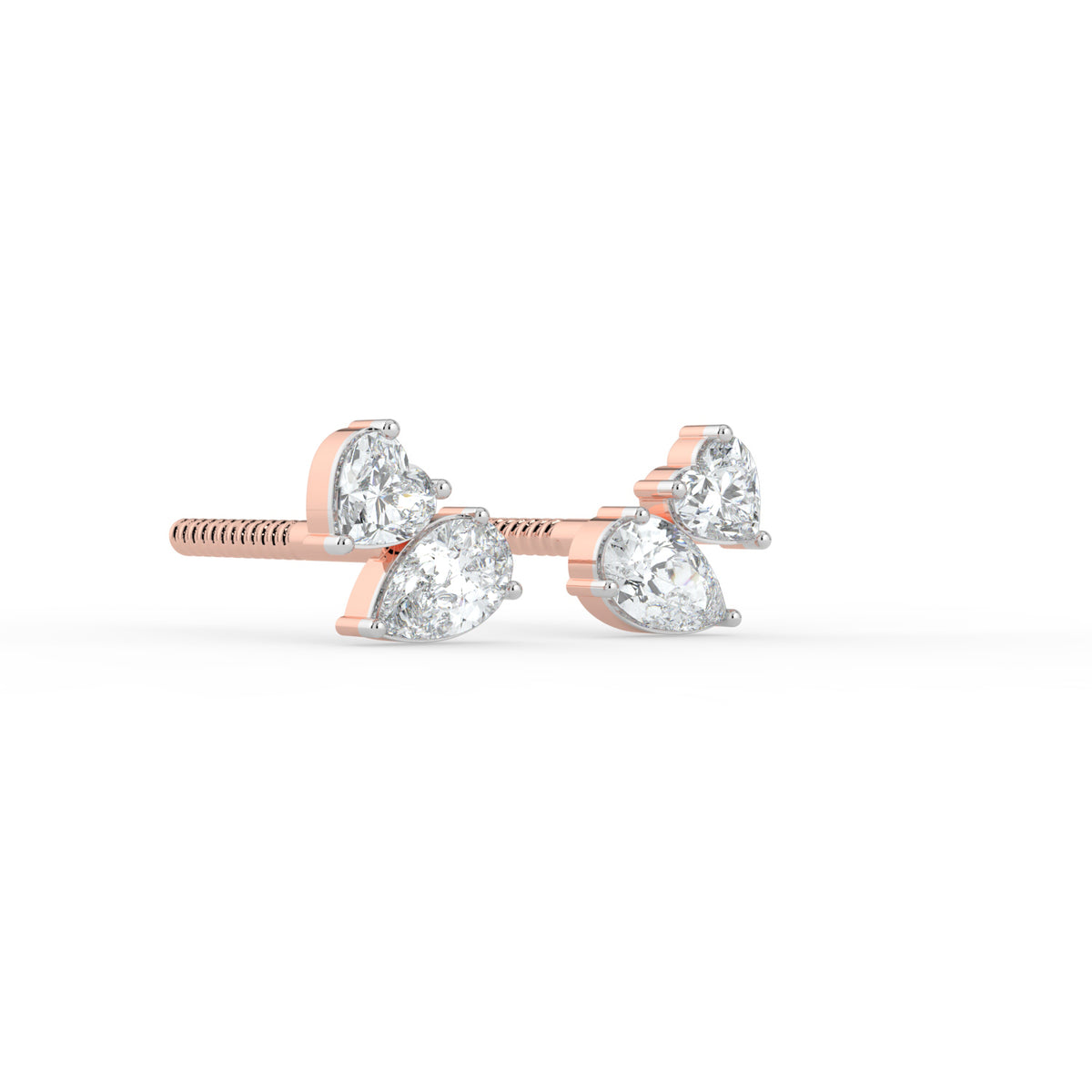 Heart and Pear Duo Studs