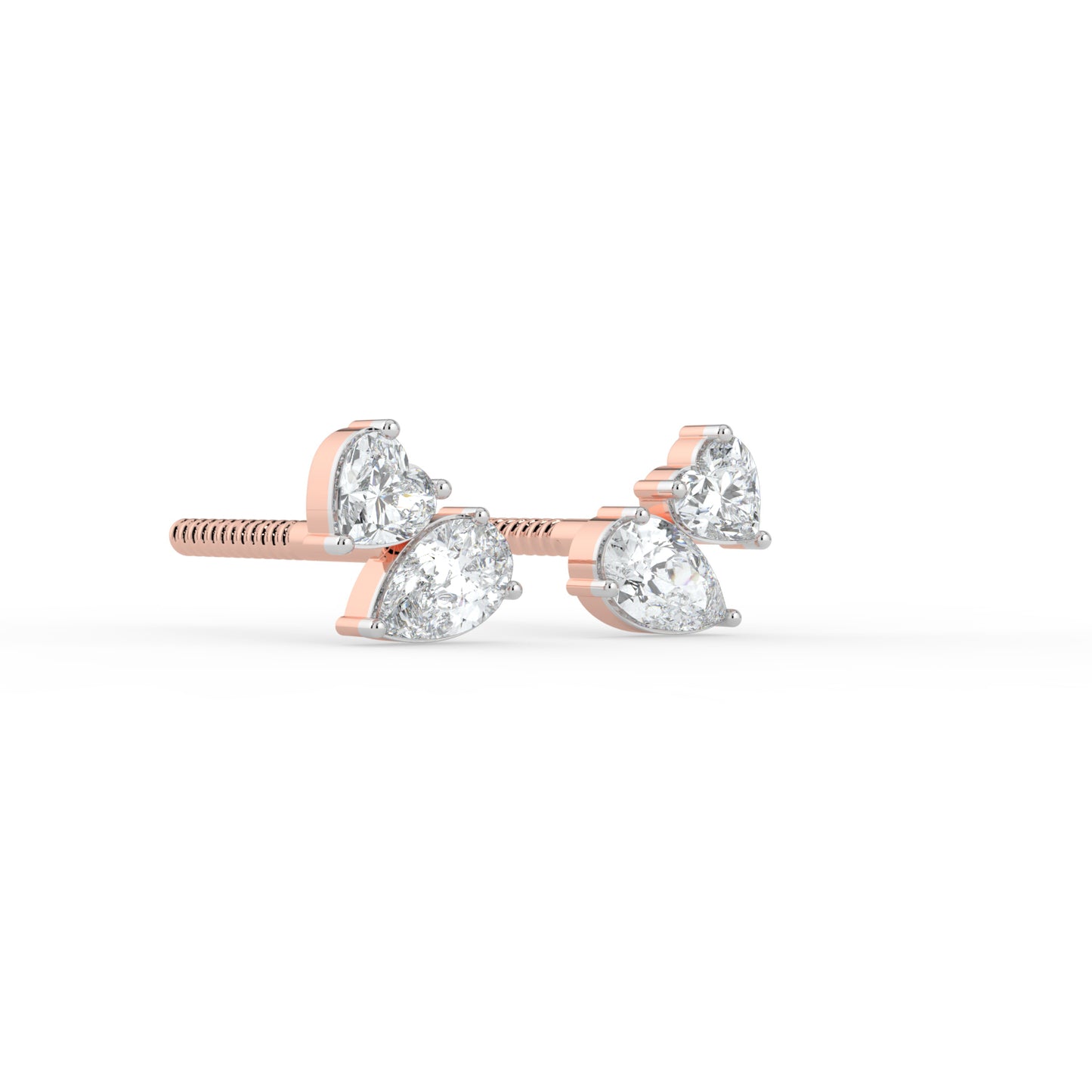 Heart and Pear Duo Studs