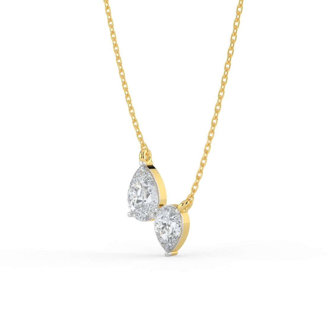 Pear Toi Et Moi Lab Diamond Necklace