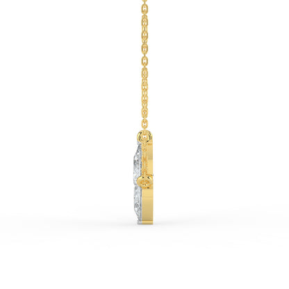 Pear Toi Et Moi Lab Diamond Necklace