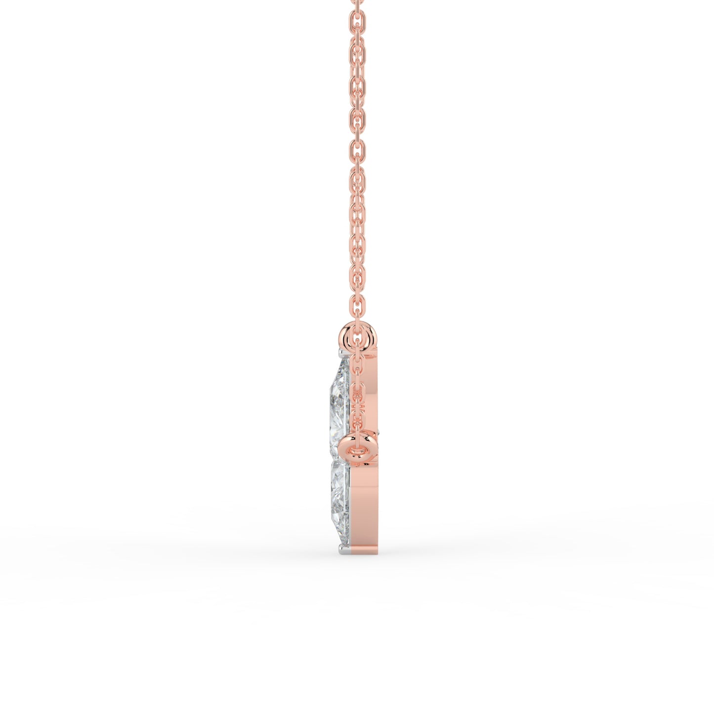 Pear Toi Et Moi Lab Diamond Necklace