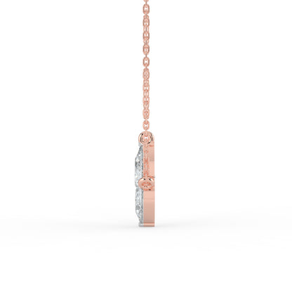 Pear Toi Et Moi Lab Diamond Necklace