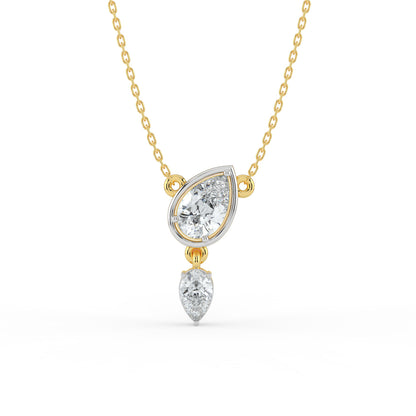 Toi et Moi Drop Pendant (With Chain)