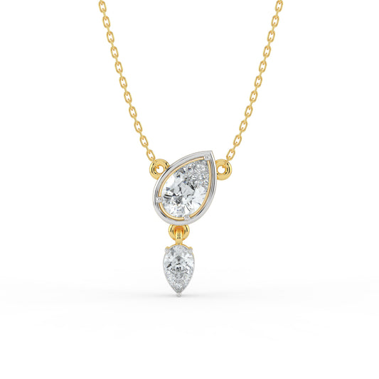 Toi et Moi Drop Pendant (With Chain)