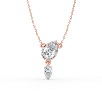 Toi et Moi Drop Pendant (With Chain)
