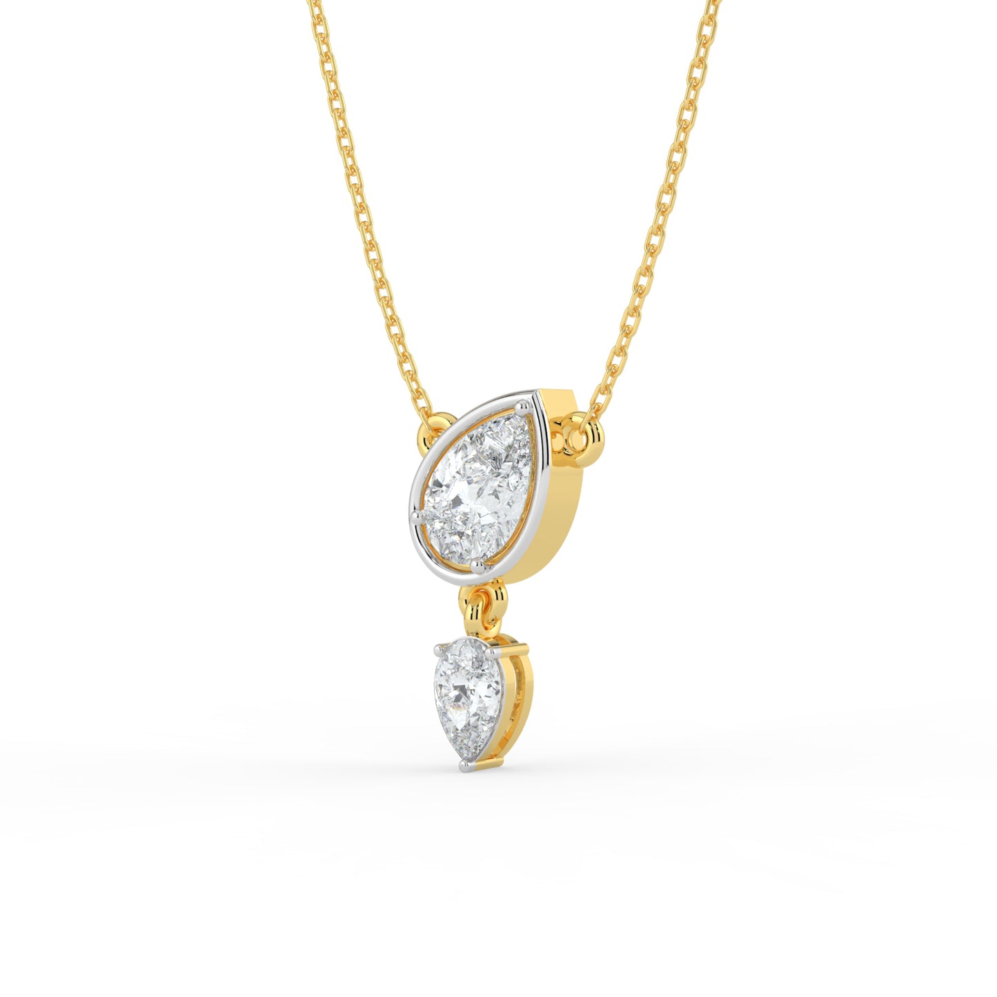 Toi et Moi Drop Pendant (With Chain)