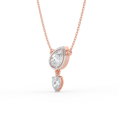 Toi et Moi Drop Pendant (With Chain)