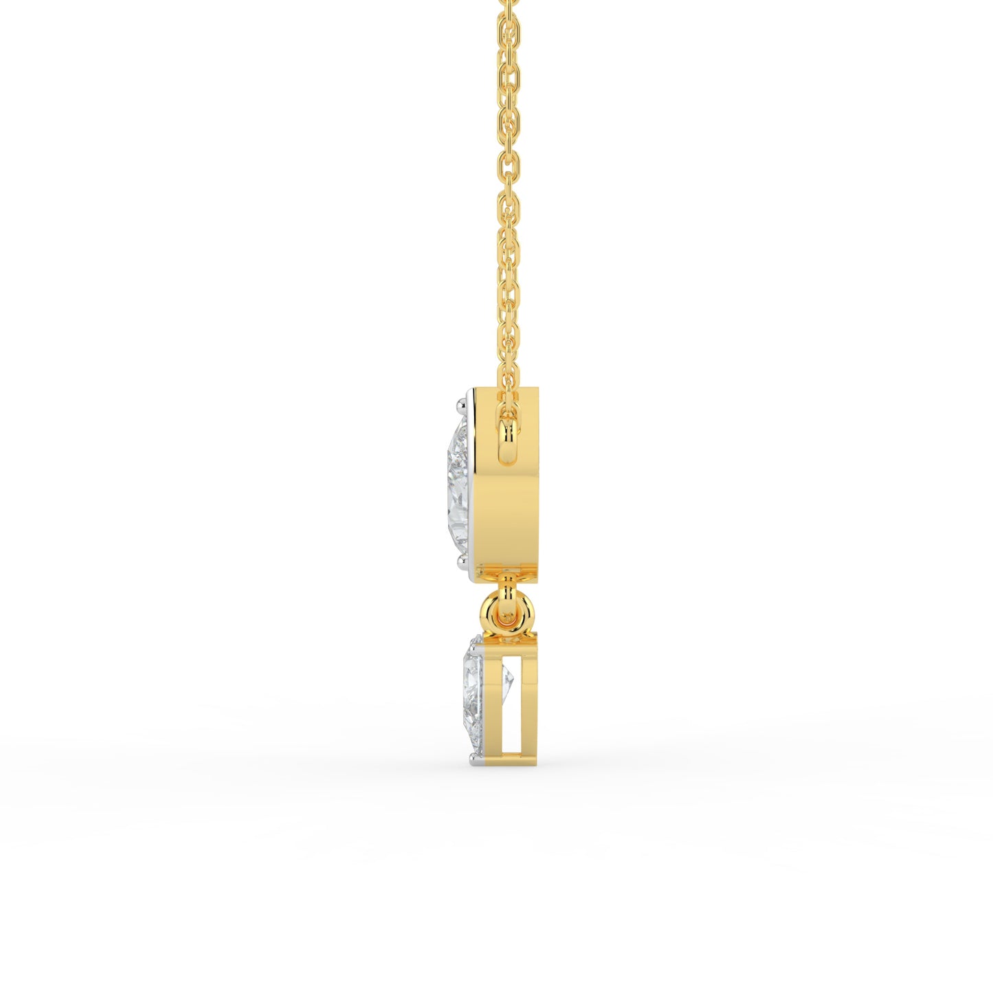 Toi et Moi Drop Pendant (With Chain)