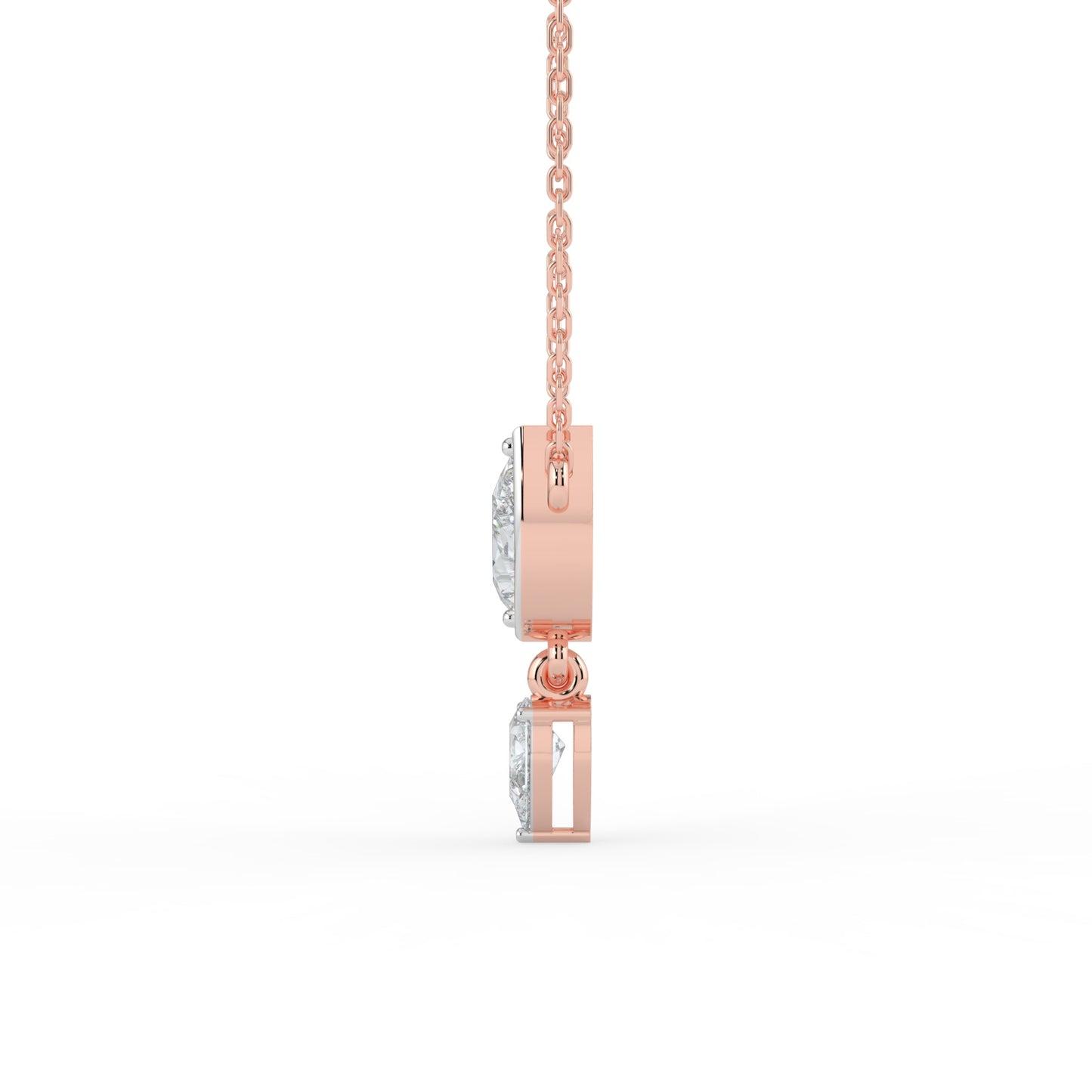 Toi et Moi Drop Pendant (With Chain)