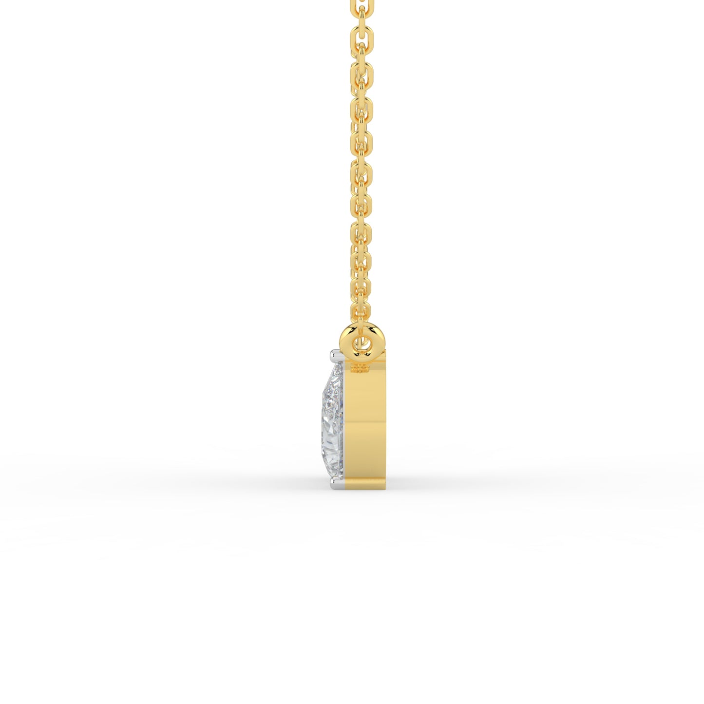 Round and Pear Dual Stone Necklace