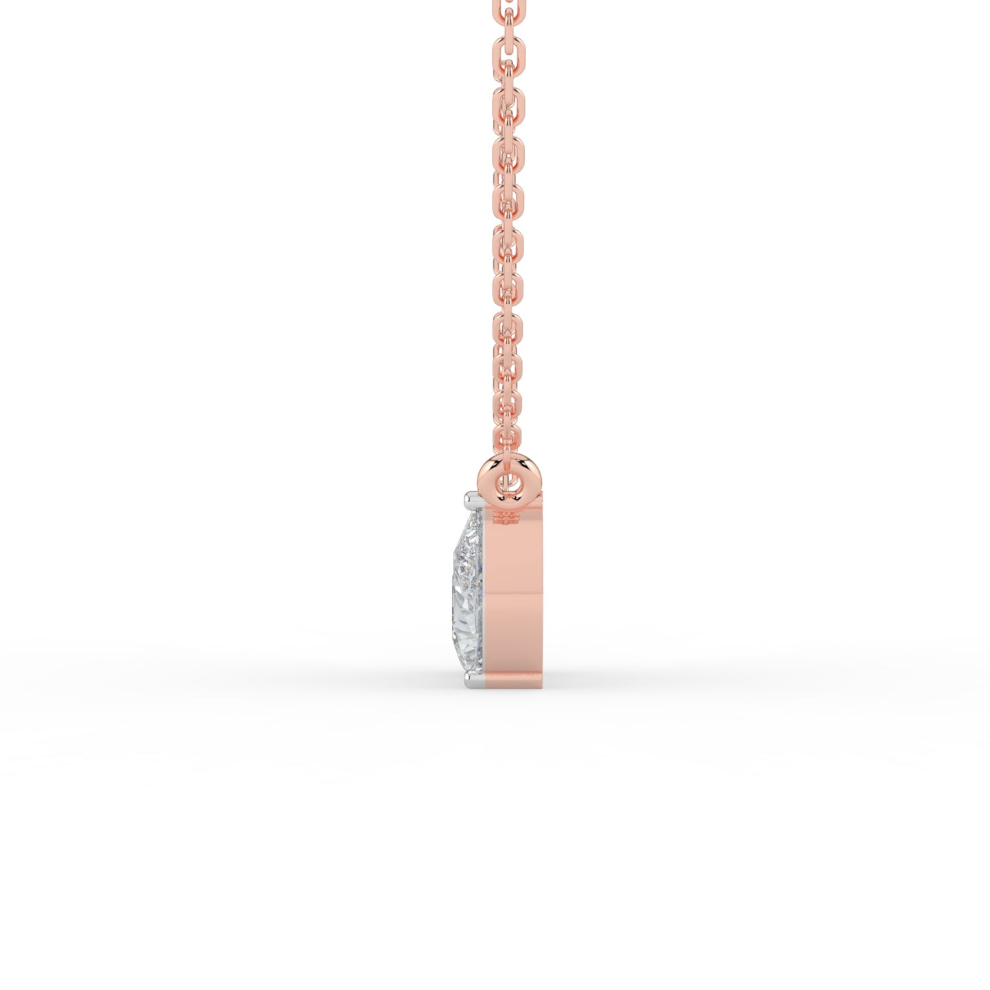 Round and Pear Dual Stone Necklace